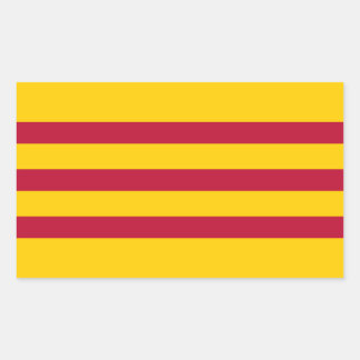 Zuid-Vietnamese vlag - Vietnam Cờ vàng ba sous đ) Rechthoekige Sticker