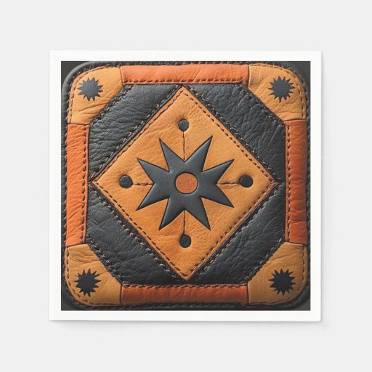 Zuid-West Mooie Country Style Leather Servet (Voorkant)