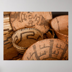 Zuid-West Native American Woven Baskets Poster