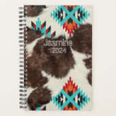 Zuid-Western Koeienhuid Atzec Pattern Planner (Voorkant)