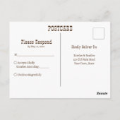 Zuid-westerse boho-stamranch-huwelijk RSVP  Briefkaart (Achterkant)