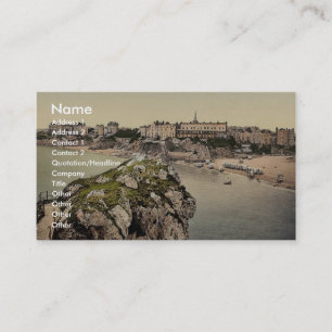 Zuid-zand, Tenby, Wales, zeldzame Photochrom Visitekaartje