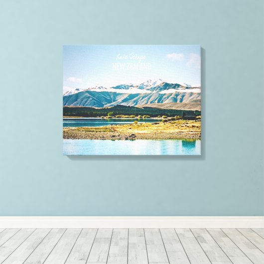 Zuid-Zeeland meer van Tekapo Nieuw-Zeeland Canvas Afdruk (Insitu (Houten vloer))