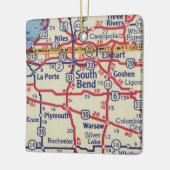 Zuidbocht op  kaart keramisch ornament (Links)