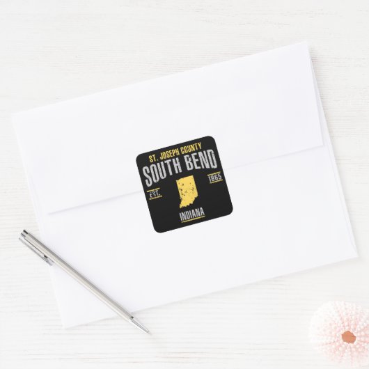 Zuidbocht Vierkante Sticker (Envelop)