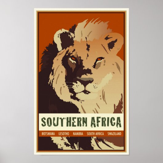 Zuidelijk Afrika Poster (Voorkant)