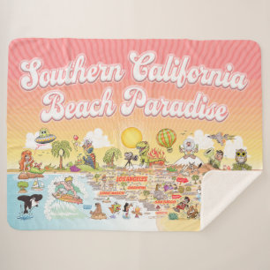 Zuidelijk Californië Beach Paradise Sherpa Deken