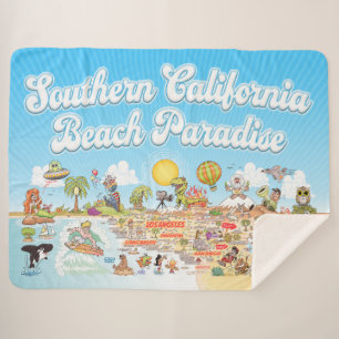 Zuidelijk Californië Beach Paradise Sherpa Deken