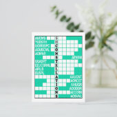 Zuidelijk halfrond sterrenbeelden woord scramble briefkaart (Staand voorkant)