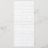 Zuidelijk Land Katoen Boll Rustiek Bruiloft Diner Menu (Achterkant)