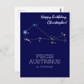 Zuidelijk sterrenbeeld Piscis Austrinus Briefkaart (Voorkant / Achterkant)