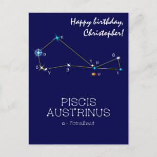Zuidelijk sterrenbeeld Piscis Austrinus Briefkaart