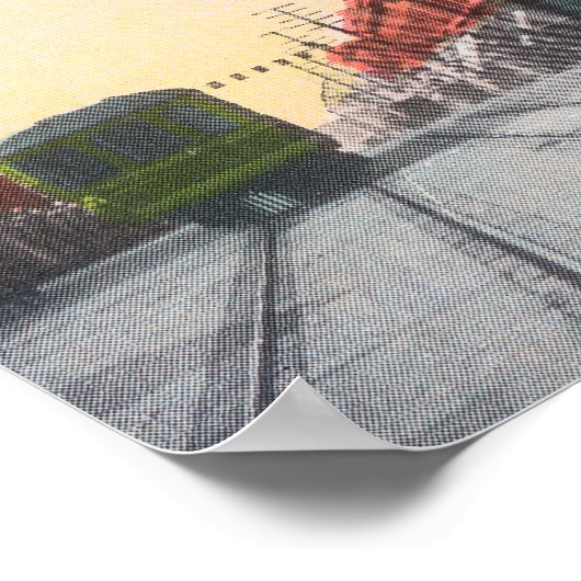 Zuidelijk Uitzicht van Elk Street Poster (Hoek)