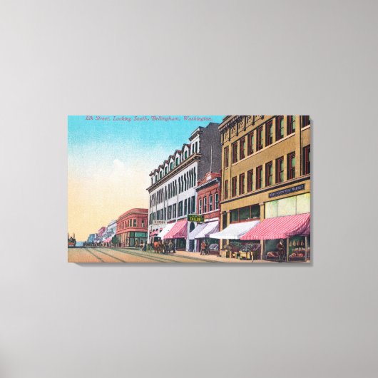 Zuidelijk Uitzicht van Elk StreetBellingham, WA Canvas Afdruk (Voorkant)