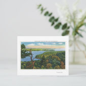 Zuidelijk Uitzicht van het meer van Split Rock Lig Briefkaart (Staand voorkant)