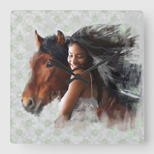 ZUIDELIJK - Wandklok Vierkante Klok (Voorkant)