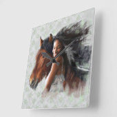 ZUIDELIJK - Wandklok Vierkante Klok (Hoek)