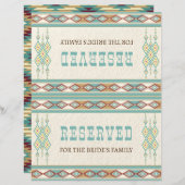 Zuidelijk western boho-stambord voor bruiloft (Voorkant / Achterkant)