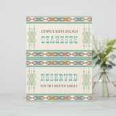 Zuidelijk western boho-stambord voor bruiloft (Staand voorkant)