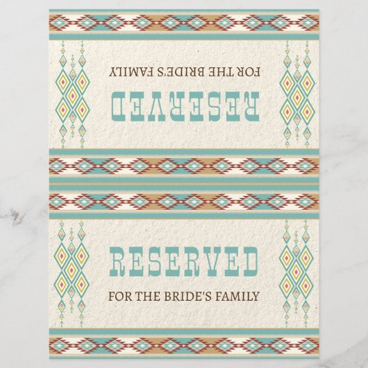 Zuidelijk western boho-stambord voor bruiloft (Voorkant)