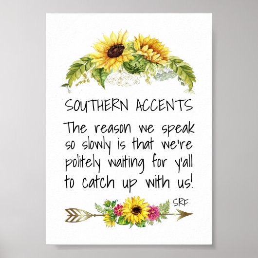 Zuidelijke accenten poster (Voorkant)