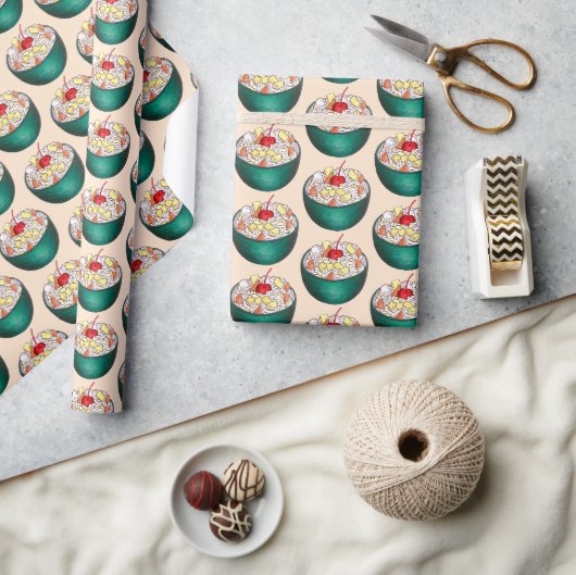 Zuidelijke Ambrosia Coconut Marshmallow Fruitsalad Cadeaupapier (Crafts)