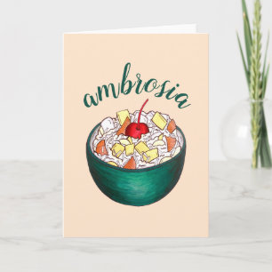 Zuidelijke Ambrosia Coconut Marshmallow Fruitsalad Kaart