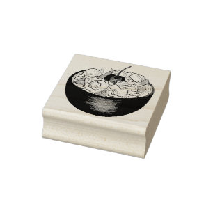 Zuidelijke Ambrosia Coconut Marshmallow Fruitsalad Rubberstempel