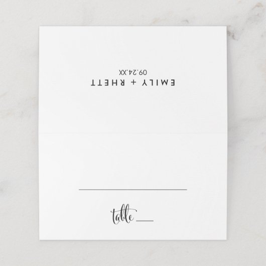 Zuidelijke Belle Calligrafie Wedding (Buitenkant ongevouwen)