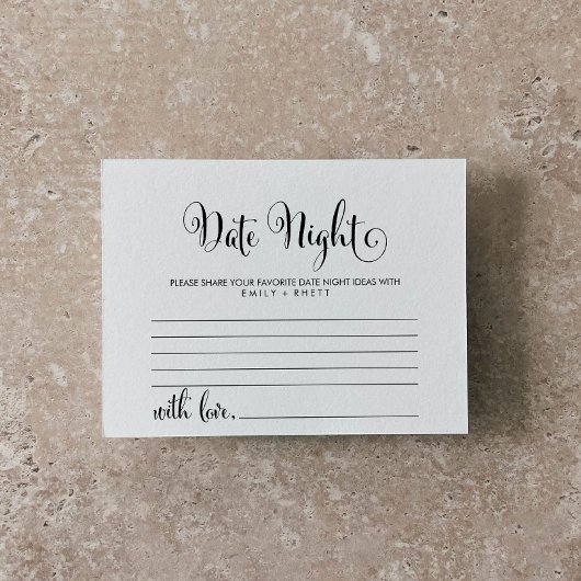 Zuidelijke Belle-kalligrafie Datum nacht ideale Ka Briefkaart