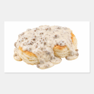 Zuidelijke Biscuits Met Rijke Saus Rechthoekige Sticker