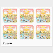 Zuidelijke Cal Vierkante Sticker (Vel)