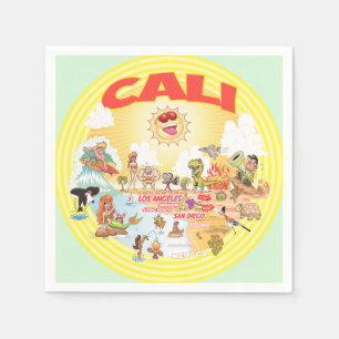 Zuidelijke Californische Cartoon Servet