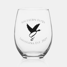 Zuidelijke FlyBy LLC. Logo Stemless wijnglas Wijnglas Zonder Voet