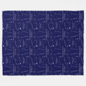 Zuidelijke Hemisphere Constellation Piscis Austrin Fleece Deken (Voorkant (Horizontaal))