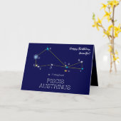 Zuidelijke Hemisphere Constellation Piscis Austrin Kaart (Gele Bloem)