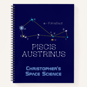Zuidelijke Hemisphere Constellation Piscis Austrin Notitieboek