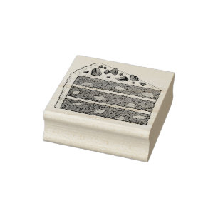 Zuidelijke Hummingbird Layer Cake Slice Dessert Rubberstempel