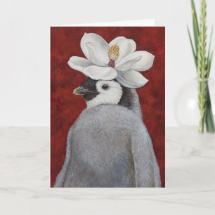 Zuidelijke kerstkaart met pinguïn feestdagen kaart