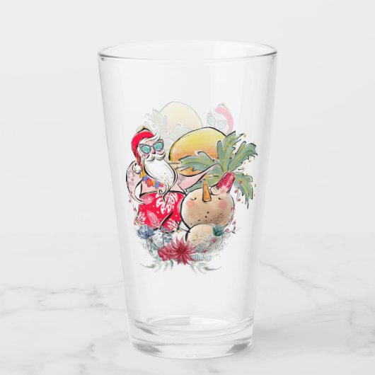 Zuidelijke Kerstmis | Heet Holly Jolly Santa Claus Glas (Achterkant)