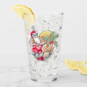 Zuidelijke Kerstmis Heet Holly Jolly Santa Claus Glas