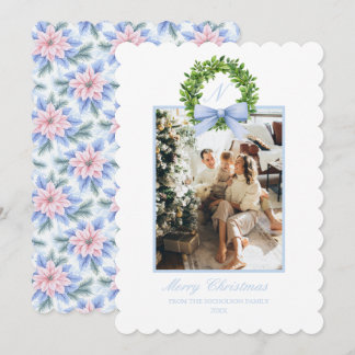 Zuidelijke Kust Grandmillennial Poinsettia Feestdagenkaart