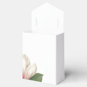 Zuidelijke Magnolia Bloem Bruiloft | roze en wit Bedankdoosjes (Geopend)