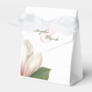 Zuidelijke Magnolia Bloem Bruiloft roze en wit Bedankdoosjes