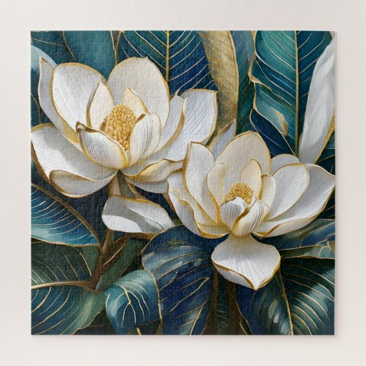 Zuidelijke Magnolia kunst Legpuzzel (Verticaal)
