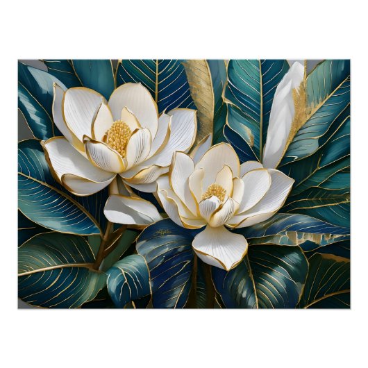 Zuidelijke Magnolia kunst Perfect Poster (Voorkant)