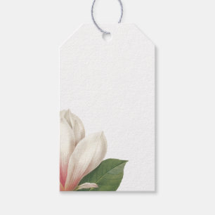 Zuidelijke Magnoliabloem roze en wit Cadeaulabel