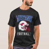 Zuidelijke methodist Smu Mustangs Football helm T-shirt (Voorkant)