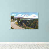 Zuidelijke nadering van het meer vanaf de weg canvas afdruk (Insitu (Houten vloer))