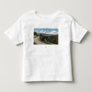 Zuidelijke nadering van het meer vanaf de weg kinder shirts